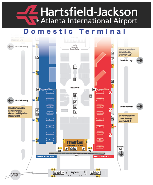 Atlanta Marta Map From Airport 